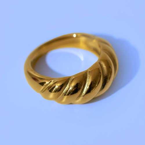 Women's Rider Rider Worn in Gold Stainless Steel