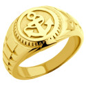 Ancre Hombres Ancre Anillo de acero inoxidable oro oro