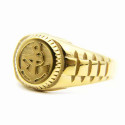 Navy Ancre Herren Ring Edelstahl Gold Gold