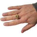 Anillo de anclaje de la marina de los hombres de oro de oro de oro de oro