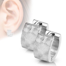 Paar Ohrringe Mann Frau Teen Steel Creole Spirale Neuve 2713