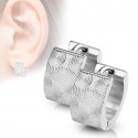 Pair Earrings Man Woman Teen Steel Creole Spiral Neuve 2713