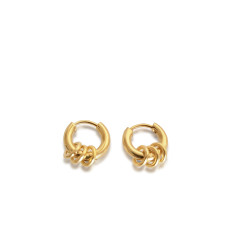 Orecchini da donna in acciaio dorato | Mini Creoles 8mm Brelores