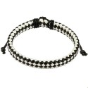 Pulsera ajustable hombre cuero color negro blanco all blacks juventus