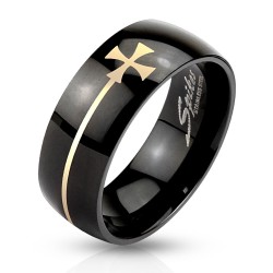 Anillo de anillo para hombre Solid Acero negro Celtic Celtic Neuve M2434