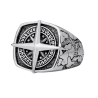 Tortuga Stainless Steel Compass - Men's Ring Compas Viking