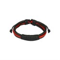 PULSERA AJUSTABLE HOMBRE TEEN NEW CUERO COLOR ROJO Y NEGRO FOOT RUGBY 0133