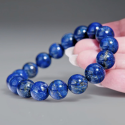 Lapis Lazuli Armband Blau Perlen Breite 12mm für Männer