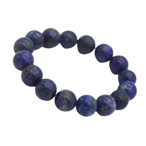 Lapis Lazuli Bracciale perline blu Larghezza 12mm per gli uomini da 19 a 21 cm