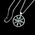 Collier et Pendentif Boussole de Voyage Pour Homme en Acier Inoxydable