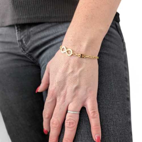Frauen Armband Symbol Unendlich in Gold-Folded...