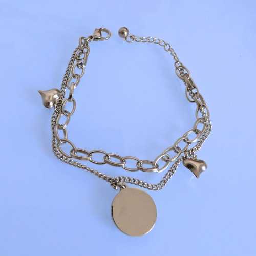 Frau Armband Edelstahl Brelocque Herz anpassbar