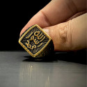 Skhellian Seal of the Prophet Muhammad Allah Arab Muslim Stainless Steel Gold