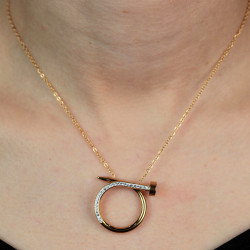 Collar y colgante de color infinito Mujer - fino conjunto de la cadena de acero inoxidable