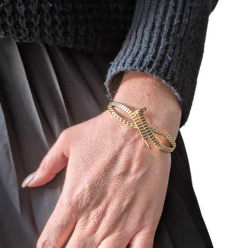 Bracciale Jonc Clout Infinite Symbol Gold Minimalist in acciaio inossidabile oro