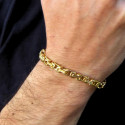 Bracciale Uomo in Maglia Bizantina, Acciaio Placcato Oro