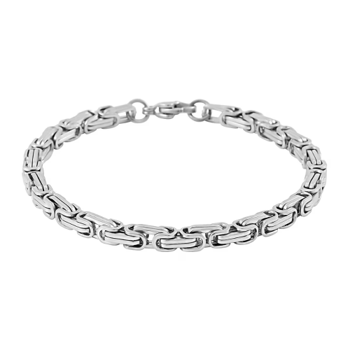 Armband Armband Byzantinisches Silber für Männer Edelstahl Breite 6mm