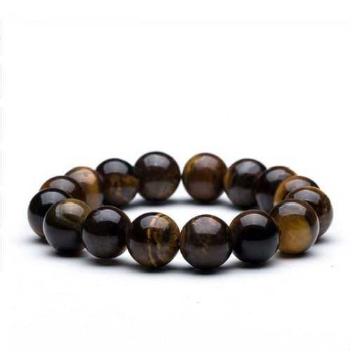 Bracciale Mala uomo pietre naturali occhio di tigre buddista 12mm