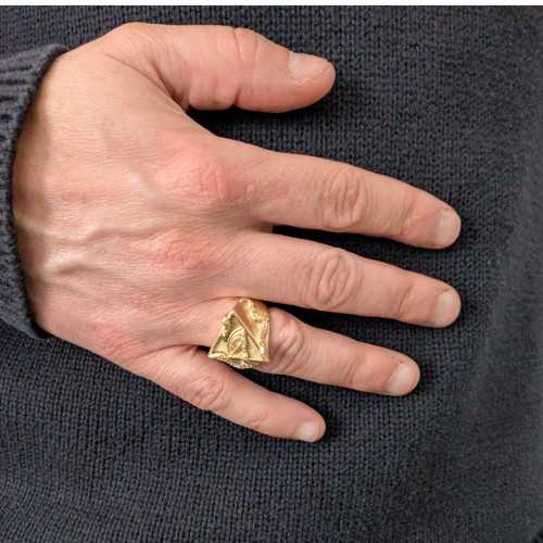 Knight Franc-mason Illuminati Steel Gold