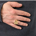 Knight Franc-mason Illuminati Steel Gold