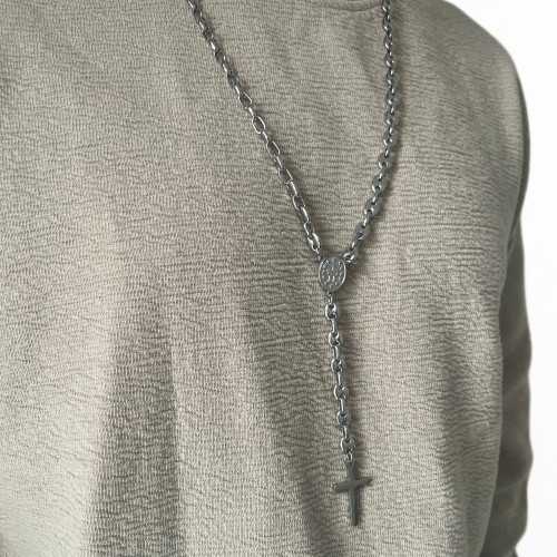 Hut mit Kreuz in Strick Kaffee Getreide für Männer Teen Boy Communion