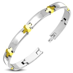 BRACELET GOURMETTE POUR HOMME EN VERITABLE CUIR ET FERMOIR ACIER 316L PROMO NEUF