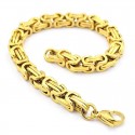 Gold plattiertes Herrenarmband Bling Riftger 23cm 9mm