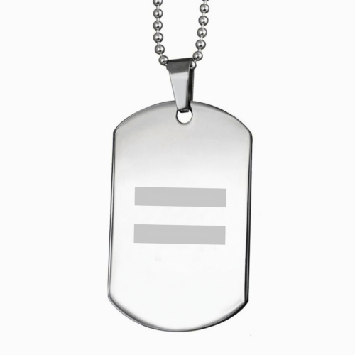 Colgante de collar militar de la placa de identidad masculina de acero para personalizar