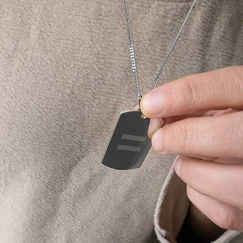 Colgante de placa de identidad militar para hombres acero inoxidable personalizado