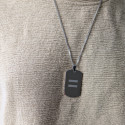 Colgante de acero inoxidable de placa de identidad militar masculino para personalizar