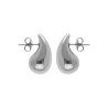 Mini orecchini Goccia d'acqua piccola ragazza ragazza teenager donna in acciaio inox argento con chiusura a farfalla