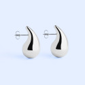 Mini orecchini a goccia d'acqua bambina teen donna in acciaio inox argento con chiusura a farfalla