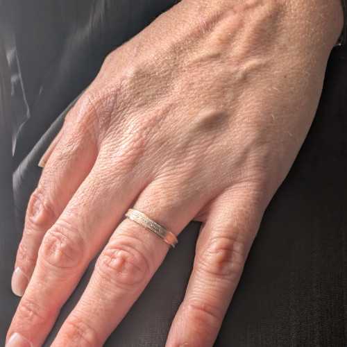 Rosa Gold Stahl Frau Engagement Ring - Affirmation Ring Nur Liebe Sie