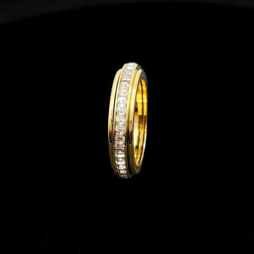 Anti-Stress-Ring für Damen aus Feingoldstahl mit rotierenden Kristallen