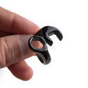 Anillo de llavero mezclado de acero negro en acero negro - Anillo original para Mechno