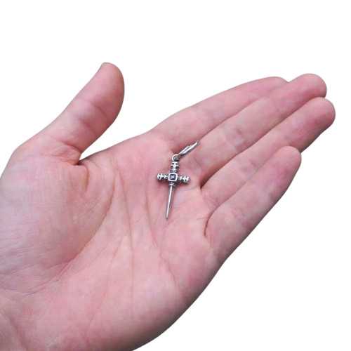 Earrings Women and Men With Sword Pendant Death Heads - Creoles Death Heads Stainless Steel