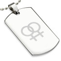 Anhänger Identität Plate Symbol Lesbian Double Venus Union Women - Kette enthalten