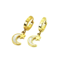Pendientes Mujeres colgantes Moon Gold Steel - Colgante criollo Moon Star