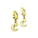 Boucles d'oreilles pendante lune étoile - merveilleuses créoles femme