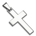 Collier Pendentif Croix Homme Acier à Personnaliser Couleur Argent