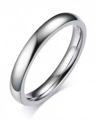 Alianza anillo mujer hombre tungsteno efecto espejo 3mm
