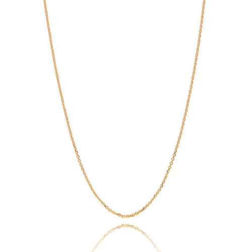 Cadena Forçat Fina malla Mujer de acero oro para colgante - Longitud 50cm y Ancho 2mm