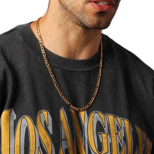Chaine Figaro Pour Homme En Acier Inoxydable Or en Largeur 5mm et Longueur 60cm