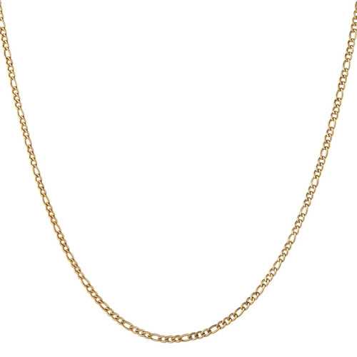 Chaine Figaro Pour Homme En Acier Inoxydable Or - Largeur 5mm et Longueur 60cm