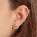 Frauenbälle für Frauen Edelstahlgold - 5mm Ohrringe