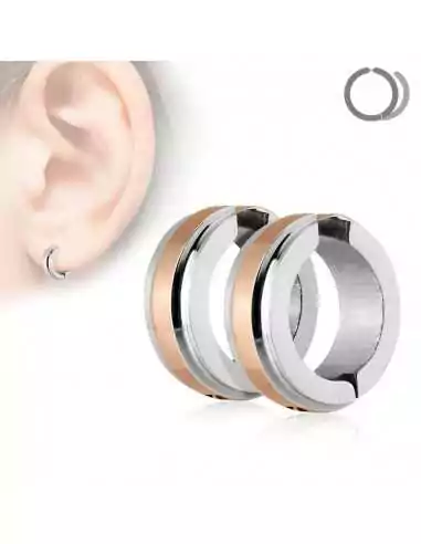 Paar gefälschte kreolische Ohrringe für Männer und Frauen, Stahl, nicht durchbohrt, Farbe Ihrer Wahl