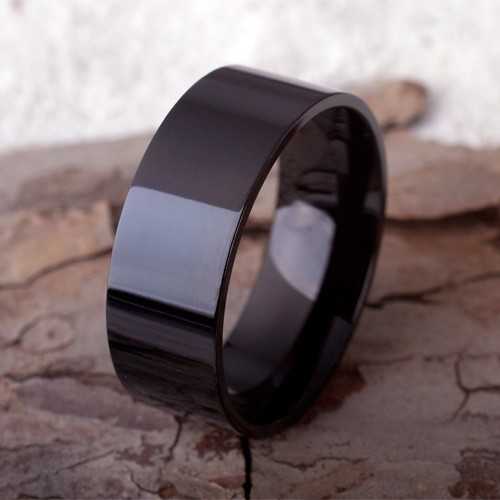 ANELLO ALL BLACK DA UOMO TEEN IN ACCIAIO INOSSIDABILE 316L NUOVO