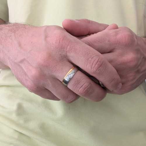 Engagement Ring Woman Men Stainless Steel Fine Gold and Zirconium for men