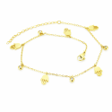 Fatma Hamsa Hamsa Hand Toble Cadena Mujer Pulsera de acero inoxidable de oro con oro fino