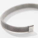 Bracelet Maille Milanaise Jonc Ouvert Rigide en Acier Inoxydable Jonc Pour Femme ou Homme